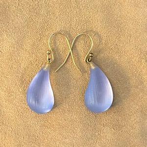 Alexis Bittar Blue Lucite Dewdrop Earrings